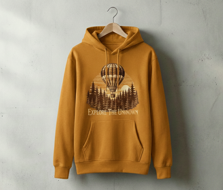 Explore The Unknown Hoodie (Mustard Yellow)
