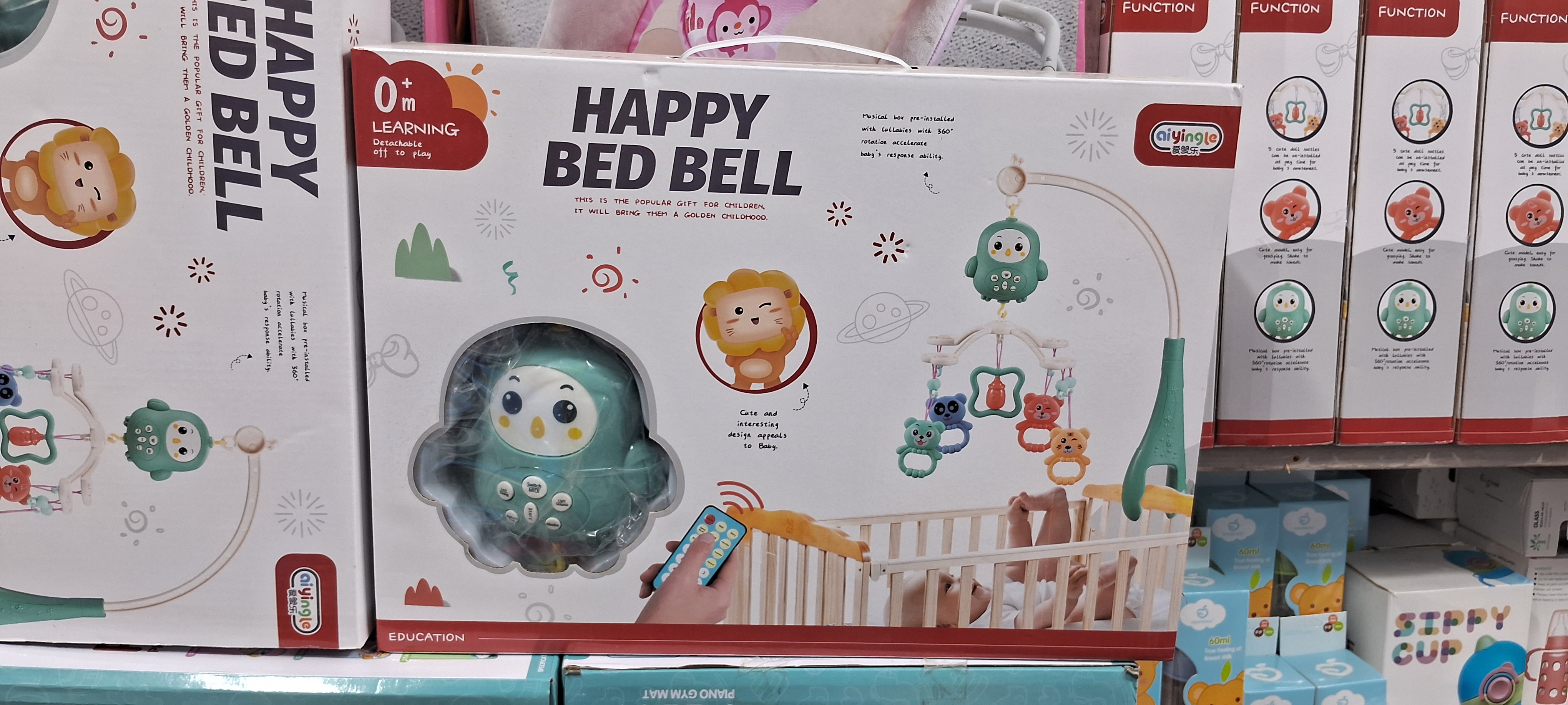 Happy Bed Bell - Musical Rotating Baby Crib Mobile with Remote Control