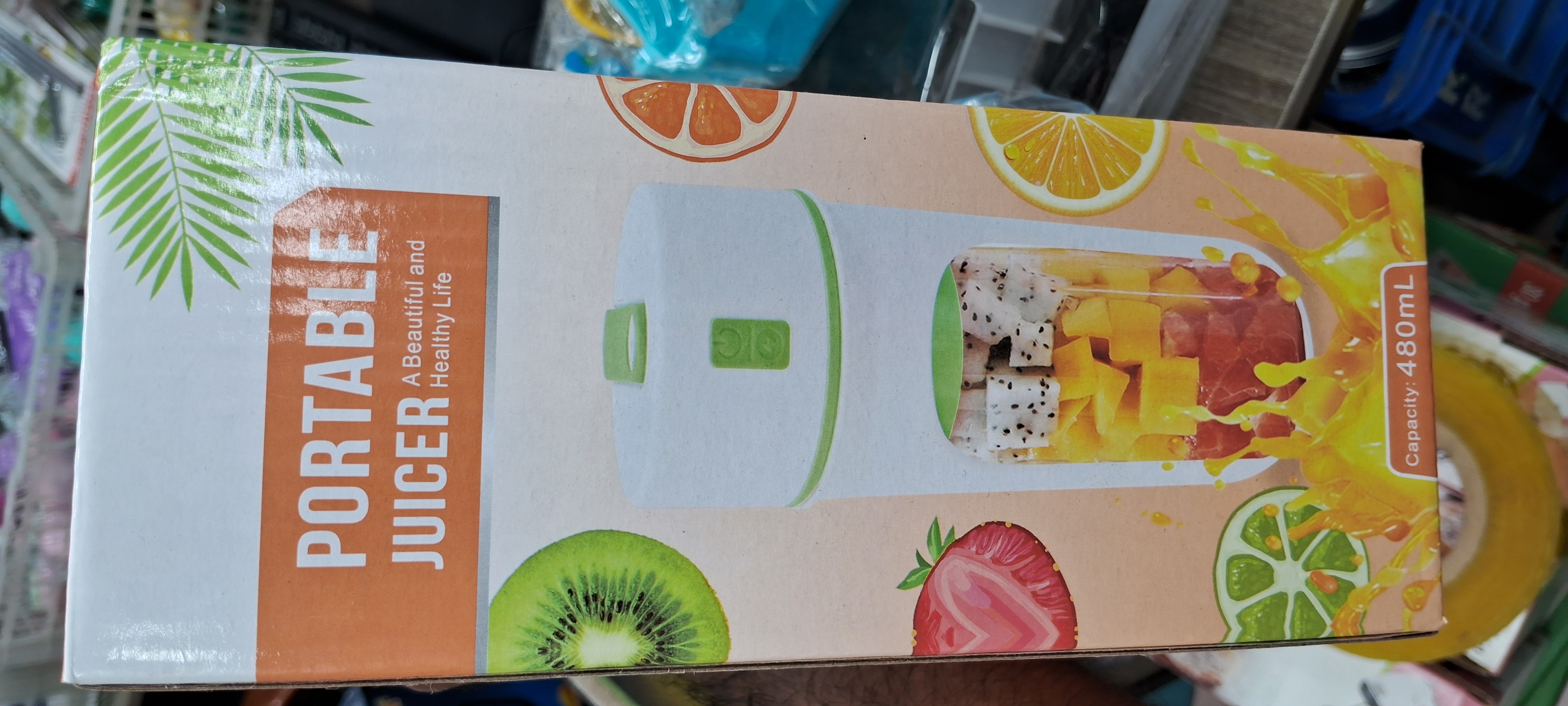 Portable Electric Juicer &amp; Smoothie Maker - 480ml (Rechargeable)