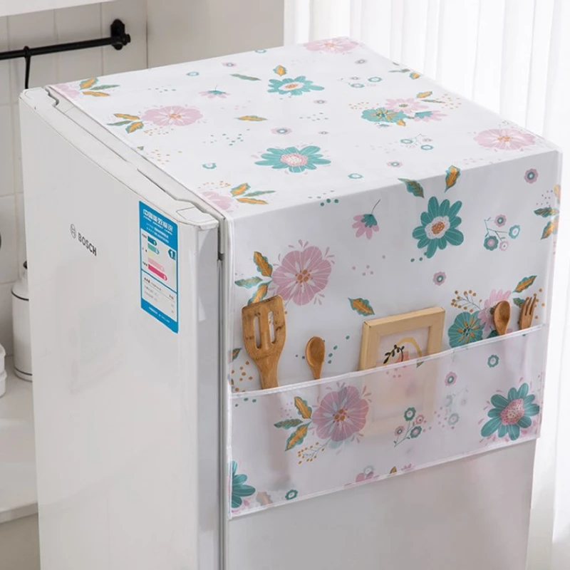 Refrigerator Top Cover Dustproof Decorative Mat Modern Print