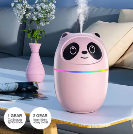 Cute Cartoon Panda Easy to Clean 30ml/h Cool Nano Mist Spray Personal Portable Mini Air Humidifier for Bedroom Travel CarOffice